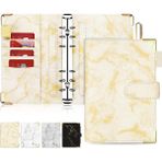 Hongliang Shop Mermer-Sarı Tarzı A6 Mermer Bütçe Defteri Dolamalı Defter, Kişisel Planlayıcı Defter Kapağı Manyetik Toka Kapanışlı (Yurt Dışından) - Renkli