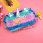 Hongliang Shop No.1 Tarzı Kalem Kutuları Unicorn Set Peluş Estuche Kawaii Makyaj Çantaları Yumuşak Kalemlik Okul Çantası Kız Kırtasiye Düzenleyici Yüksek Kapasiteli (Yurt Dışından) - Renkli - kalem kutusu