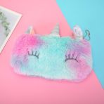 Hongliang Shop Yeşil Stil Kalem Kutuları Unicorn Set Peluş Estuche Kawaii Makyaj Çantaları Yumuşak Kalemlik Okul Çantası Kız Kırtasiye Düzenleyici Yüksek Kapasiteli (Yurt Dışından) - Renkli - kalem kutusu - 1