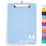 Hongri A5 Depolamalı Pano, Metal Geri Çekilebilir Kalem Tutucu, 6 x 22 cm Hemşirelik Plastik Katlanabilir Klips Panosu, Ofis Malzemeleri, Okul Malzemeleri, İş için Menü Kutusu, Mavi