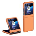 HONLEN Motorola Moto Razr 50 Ultra (6,9 inç) için Telefon Kılıfı, Düşmeye ve Çizilmeye Karşı Sert PC Silikon Kılıf Kapak - Turuncu