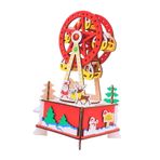 HONMEET 1 Bilgisayar Noel Ağacı Süsleme Giysi Etiketi Ahşap Puzzle Hediye Çocuklar Dekor Ahşap Yapbozlar Masaüstü Oyuncaklar Yılbaşı Dekoru Masa Üstü Bulmaca 3 Boyutlu Aksesuarlar Odun