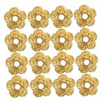 HONMEET 100pcs Çiçek Aralayıcı Boncuklar Çiçek Ucu Gevşek Boncuklar Papatyalar Saç Aksesuarları Küpe Bileziği Için Metal Boncuklar Petal Boncuklar