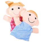 HONMEET 2 Adet Aile El Kuklası Peluş Kuklalar Aile Üyesi Kuklalar Anne Ve Baba Kukla Hikaye Anlatımı Küçük Çocuklar Için El Kuklaları Kukla Tiyatrosu Aile Için El Kuklası Bulmaca Bez Bebek