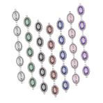 HONMEET 30 Adet Virgencita Kolye Parıltılı Terlik Virgencita Takılar Rhinestones Meryem Ana Takılar Çekicilik Bağlantıları Cep Telefonu Çantası Dini Tılsımlar Nostaljik Madonna Alaşım