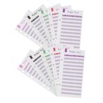 HONMEET 36 Sayfa Tüketici Kartı Bağlayıcı Bütçe Kartları Para Izci Bütçe Ekler Nakit Harcama Yöneticileri Nakit Bütçe Tablosu Bütçe Para Girişi Cüzdan Binder Defter Kağıt Yumruk Deliği A6