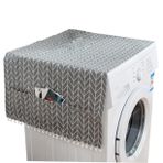 HONMEET 55x130 cm Gri Nefes Alabilen Kumaş Buzdolabı Çamaşır Makinesi Örtüsü