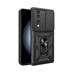Honor 70 Kılıf Kamera Korumalı Zırh Tank Sürgülü Vega Kapak Siyah