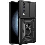 Honor 70 Kılıf Tam Koruma Sağlayan Çift Katmanlı Sert Tank Kapak Ryc/sürgülü - Siyah