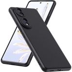 Honor 70 Uyumlu Silikon Kılıf - Kamera Korumalı Esnek Pastel Renk Kapak - Siyah