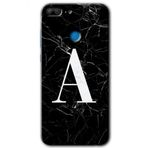 Honor 9 Lite Kilif Hd Desen Baskili Arka Kapak - Siyah Mermer Desenli A Harfi