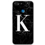 Honor 9 Lite Kilif Hd Desen Baskili Arka Kapak - Siyah Mermer Desenli K Harfi