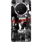 Honor Magic 7 Lite Uyumlu Kırmızı Mustafa Kemal Atatürk İmza Baskılı Silikon Kılıf Renkli