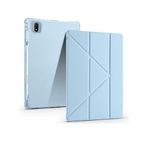 Honor Magic Pad 2 Uyumlu Kalem Bölmeli Uyku Modlu Standlı Trifolding Tablet Kılıfı - Mavi