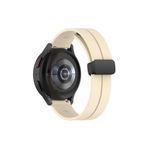 Honor Magic/Watch 2 Sport 46 mm/Honor Watch GS3 Uyumlu 22 mm Silikon Magnet Kordon (GÜÇLÜ MIKNATIS) Krem
