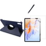 Honor Pad V9 11.5 Inç 360° Dönebilen Standlı Tablet Kılıfı Ekran Koruyucu ve Kalem Seti - Lacivert