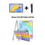 Honor Pad X8 10.1 Inç Uyumlu Kılıf Popit Standlı Kılıf Askılı Silikon Eğlenceli 3'Lü Set