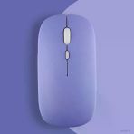 Honor Tablet Şarj Edilebilir Sessiz Mouse Bluetooth + 2.4Hz Wifi Kablosuz Mouse Fare Lavanta