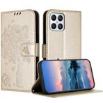Honor X8 4G/Honor X30i/Honor Play 6T Pro için JayModCase Kılıf, Kabartmalı PU Deri Cüzdan Kılıf Kart Bölmeli ve Manyetik Kilitli Dik Durma Fonksiyonlu Kılıf Honor X8 4G ile Uyumlu - Altın