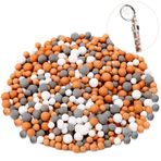 Honoson Yedek Duş Filtresi Boncukları Anyon Mineral Topları Arıtma Taşları Su Filtresi Duş Başlığı 3 Çeşit (6 Paket, Çap 7-8 mm)