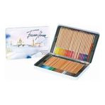 Honsell 80130 - White Nights sulu boya kalemleri 48'li set, metal kutu içinde, yüksek renk parlaklığına sahip ahşap kaplı kalemler, yumuşak renk çizgisi, suyla boyanabilir