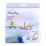 Honsell 80131 - White Nights sulu boya kalemleri, 48'li set, karton kutu içinde, ahşap kaplı kalemler, yüksek renk parlaklığı, yumuşak renk çizgisi, su ile boyanabilir