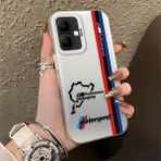 HONTINGA Infinix Smart 10 ile Uyumlu Kılıfı Silikon Kenar Sert Arka Düşüme Önleyici Basitlik Anti Düşme Kamera Korumali Bmw Desen Telefon Kılıfı Kadın ve Erkek Için Uygundur K1-0587 - Renkli