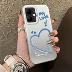 HONTINGA Infinix Smart 10 ile Uyumlu Kılıfı Silikon Kenar Sert Arka Düşüme Önleyici Basitlik Anti Düşme Kamera Korumali Kalp Desen Telefon Kılıfı Kadın ve Erkek Için Uygundur K1-0868 - Renkli
