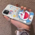 HONTINGA iPhone 11 ile Uyumlu Kılıfı Silikon Kenar Sert Arka Düşüme Önleyici Basitlik Anti Düşme Kamera Korumali Doraemon Desen Telefon Kılıf Kadın ve Erkek Için Uygundur K1-0577 - Renkli