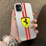 HONTINGA iPhone 11 ile Uyumlu Kılıfı Silikon Kenar Sert Arka Düşüme Önleyici Basitlik Anti Düşme Kamera Korumali Ferrari Desen Telefon Kılıfı Kadın ve Erkek Için Uygundur K1-1109 - Renkli