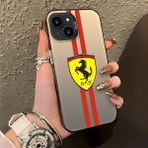 HONTINGA iPhone 13 ile Uyumlu Kılıfı Silikon Kenar Sert Arka Düşüme Önleyici Basitlik Anti Düşme Kamera Korumali Ferrari Desen Telefon Kılıfı Kadın ve Erkek Için Uygundur K1-1109 - 001-Renkli