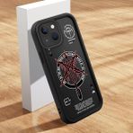 HONTINGA iPhone 14 Plus ile Uyumlu Kılıfı Düşüme Önleyici Basitlik Anti Düşme Kamera Korumali Şirin Streetwear Siyah Desen Yumuşak Silikon Telefon Kılıfı Kadın ve Erkek Için Uygundur K2-0466 - 001-Renkli