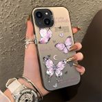 HONTINGA iPhone 14 Plus ile Uyumlu Kılıfı Silikon Kenar Sert Arka Düşüme Önleyici Basitlik Anti Düşme Kamera Korumali Kelebek Desen Telefon Kılıfı Kadın ve Erkek Için Uygundur K1-0864 - 001-Renkli