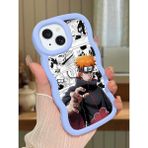 HONTINGA iPhone 14 Plus Uyumlu Kılıfı Düşüme Önleyici Basitlik Anti Düşme Darbeye Dayanıklı Basit Mavi Yumuşak Silikon Telefon Kılıfı Naruto Desen K9-0084
