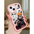 HONTINGA iPhone 14 Plus Uyumlu Kılıfı Düşüme Önleyici Basitlik Anti Düşme Darbeye Dayanıklı Basit Pembe Yumuşak Silikon Telefon Kılıfı Naruto Desen K9-0084