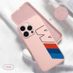 HONTINGA iPhone 14 Pro ile Uyumlu Kılıfı Içi Kadifeli Düşüme Önleyici Basitlik Anti Düşme Kamera Korumali Bmw Desen Telefon Kılıfı Kadın ve Erkek Için Uygundur K6-0182 - Pembe