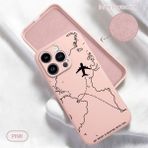 HONTINGA iPhone 14 Pro ile Uyumlu Kılıfı Içi Kadifeli Düşüme Önleyici Basitlik Anti Düşme Kamera Korumali Uçuş Desen Telefon Kılıfı Kadın ve Erkek Için Uygundur K6-0200 - Pembe