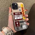 HONTINGA iPhone 14 Pro ile Uyumlu Kılıfı Silikon Kenar Sert Arka Düşüme Önleyici Basitlik Anti Düşme Kamera Korumali Dhl Desen Telefon Kılıfı Kadın ve Erkek Için Uygundur K1-0735 - 001-Renkli