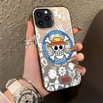 HONTINGA iPhone 14 Pro Max ile Uyumlu Kılıfı Silikon Kenar Sert Arka Düşüme Önleyici Basitlik Anti Düşme Kamera Korumali One Piece Desen Telefon Kılıfı Kadın ve Erkek Için Uygundur K1-0843 - 001-Renkli