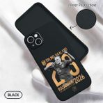 HONTINGA iPhone 15 Plus ile Uyumlu Kılıfı Içi Kadifeli Düşüme Önleyici Basitlik Anti Düşme Kamera Korumali Erling Haaland Desen Telefon Kılıfı Kadın ve Erkek Için Uygundur K6-0240 - Siyah