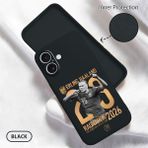HONTINGA iPhone 16 ile Uyumlu Kılıfı Içi Kadifeli Düşüme Önleyici Basitlik Anti Düşme Kamera Korumali Erling Haaland Desen Telefon Kılıfı Kadın ve Erkek Için Uygundur K6-0240 - Siyah
