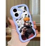 HONTINGA iPhone 16 Plus Uyumlu Kılıfı Düşüme Önleyici Basitlik Anti Düşme Darbeye Dayanıklı Basit Mavi Yumuşak Silikon Telefon Kılıfı Naruto Desen K9-0084