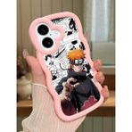 HONTINGA iPhone 16 Plus Uyumlu Kılıfı Düşüme Önleyici Basitlik Anti Düşme Darbeye Dayanıklı Basit Pembe Yumuşak Silikon Telefon Kılıfı Naruto Desen K9-0084