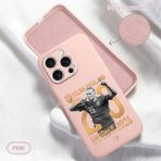 HONTINGA iPhone 16 Pro ile Uyumlu Kılıfı Içi Kadifeli Düşüme Önleyici Basitlik Anti Düşme Kamera Korumali Erling Haaland Desen Telefon Kılıfı Kadın ve Erkek Için Uygundur K6-0240 - Pembe