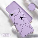 HONTINGA iPhone 16E ile Uyumlu Kılıfı Içi Kadifeli Düşüme Önleyici Basitlik Anti Düşme Kamera Korumali Uçuş Desen Telefon Kılıfı Kadın ve Erkek Için Uygundur K6-0200 - Mor