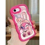 HONTINGA iPhone 6 Plus Uyumlu Kılıfı Düşüme Önleyici Basitlik Anti Düşme Darbeye Dayanıklı Basit Kırmızı Yumuşak Silikon Telefon Kılıfı Stitch Desen K9-0093