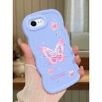 HONTINGA iPhone 6 Plus Uyumlu Kılıfı Düşüme Önleyici Basitlik Anti Düşme Darbeye Dayanıklı Basit Mavi Yumuşak Silikon Telefon Kılıfı Kelebek Desen K9-0071