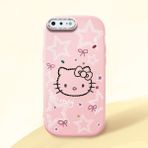 HONTINGA iPhone 8 Plus ile Uyumlu Kılıfı Kamera Korumalı Düşüme Önleyici Basitlik Pembe Yumuşak Silikon Telefon Kılıfı Hello Kitty Desenli K4-0227 - Renkli