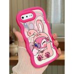 HONTINGA iPhone 8 Plus Uyumlu Kılıfı Düşüme Önleyici Basitlik Anti Düşme Darbeye Dayanıklı Basit Kırmızı Yumuşak Silikon Telefon Kılıfı Stitch Desen K9-0093