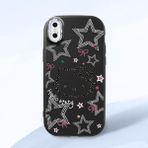 HONTINGA iPhone Xs ile Uyumlu Kılıfı Kamera Korumalı Düşüme Önleyici Basitlik Siyah Yumuşak Silikon Telefon Kılıfı Hello Kitty Desenli K4-0227 - 001-Renkli